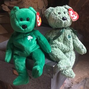 NWT! Vintage Ty Beanie Babies (Erin &  Shamrock)